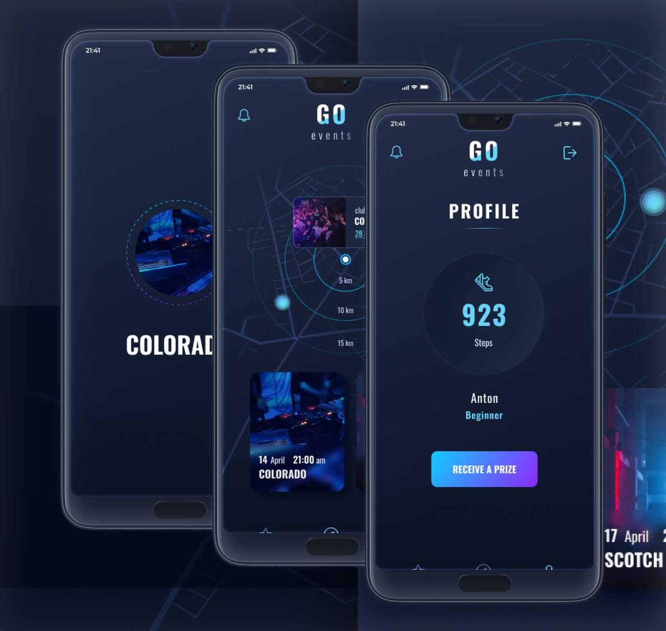 The app features a step tracker that encourages users to stay active during the event. By using the phone's accelerometer, it tracks movement and rewards users with coins when they reach activity targets. This motivates people to engage more by dancing or participating in challenges.