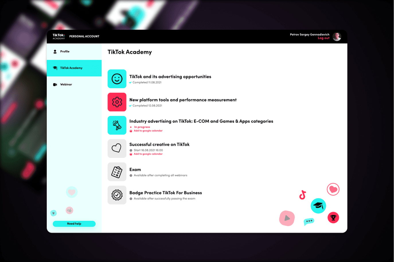 The project is an example of a tailored digital solution that transforms educational experiences. The Modifia team fulfilled TikTok's requirements and established a model for future projects in the online learning domain.